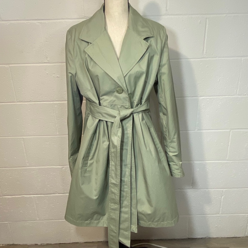 Liz Lange for Target Maternity Sage Green Trench Coat